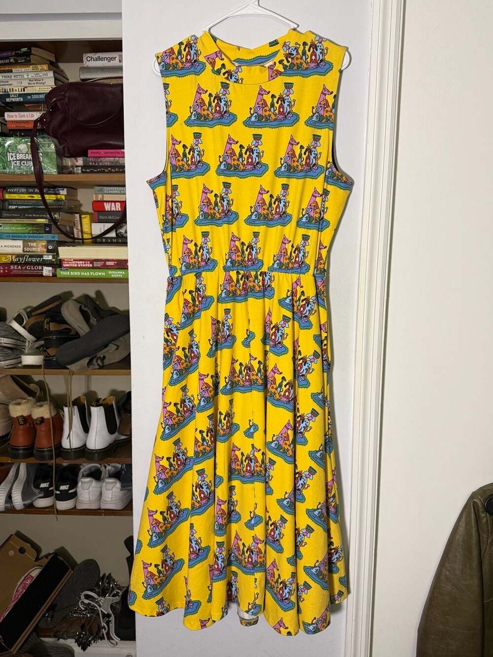 Nooworks Vacation Dog Party Dress Size 3X-Large Yellow Cotton